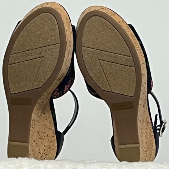 MARC FISHER Floral Cork Wedges NWOT Size 9 - Picture 4 of 15